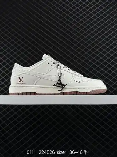 El cuerpo del zapato blanco y negro conjunto 1d30g Louis Vuitton x nike dunk SB Louis vuittonx Nike 