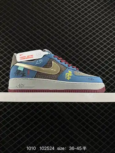 1d2c0g Nike Air Force 1d0g7 Low Sun Black Mystery Wukong theme Air Force 1 Low Top Leisure Board sho