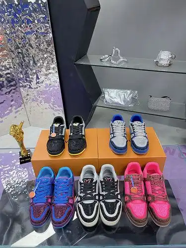 Zapatos masculinos y femeninos lv, Código de superficie de diamante 9e, estilo femenino 34, estilo m
