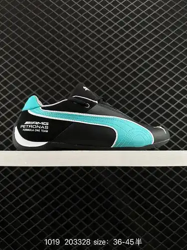 Los zapatos casuales con Cabeza Redonda de cuero de vaca de la firma conjunta 1d40g sparco x puma fu