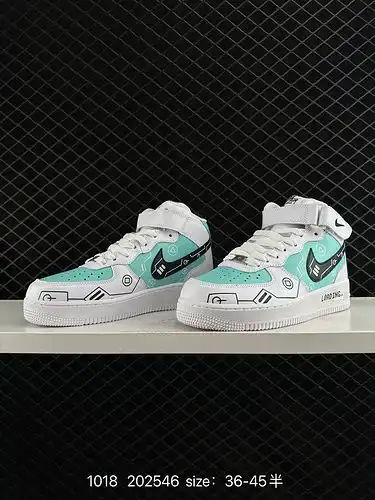 2c30g Nike Air Force 1D Mid 0g7 Air Force One zapatillas de ocio multifuncionales de Alta Parte con 