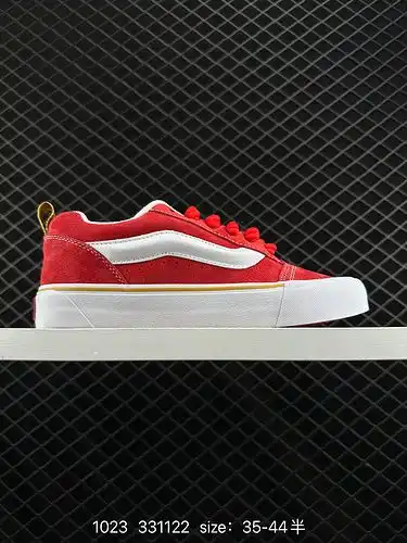 Nuevo esquema de color 1d1d0g zapatos de pan rojo chino aquí vans knuskool vr3 LX de gama baja zapat