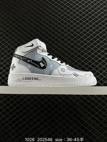 El tema oficial del juego ps5x personalizado popular del 2c30g, Nike Air Force 1D mid0g7 blanco y ne