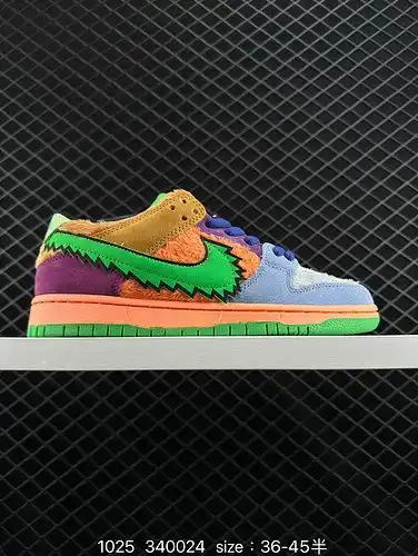 El zapato de patineta casual de parte baja 1d2c0g Nike sbdunklowpro, con textura retro y suela de go