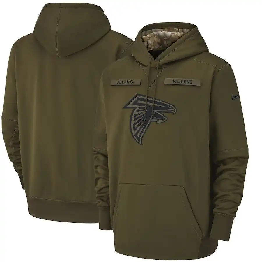 Atlanta Falcons Nike Men&amp;#x27;s Salute to Service Pullover Performance Green Hoodie.webp