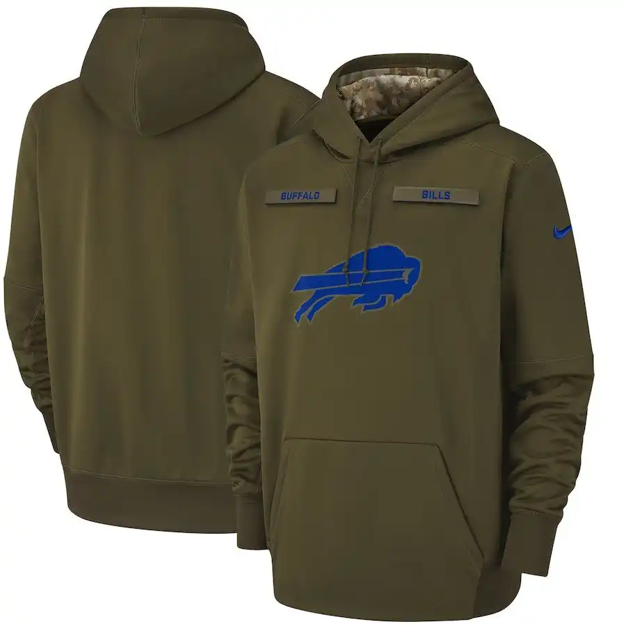 Buffalo Bills Nike Men&amp;#x27;s Salute to Service Pullover Performance Green Hoodie.webp