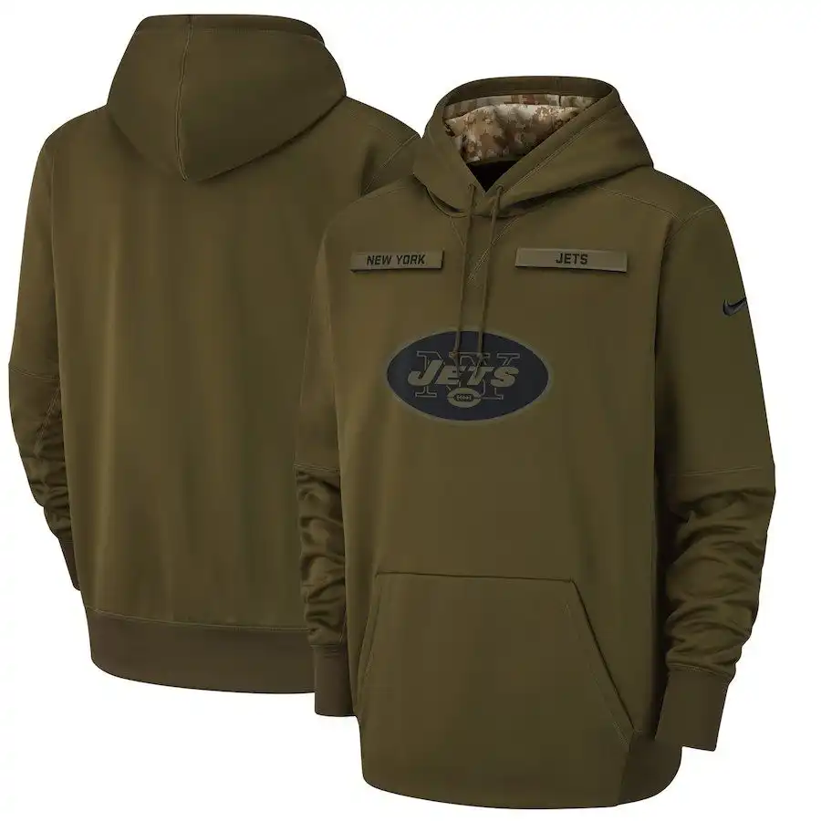 New York Jets Nike Men&amp;#x27;s Salute to Service Pullover Performance Green Hoodie.webp