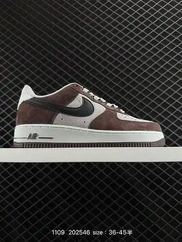 2c30g otoño e invierno nuevo nivel de empresa akiranike Air Force 1D low 0g7 moca cuero de terciopel