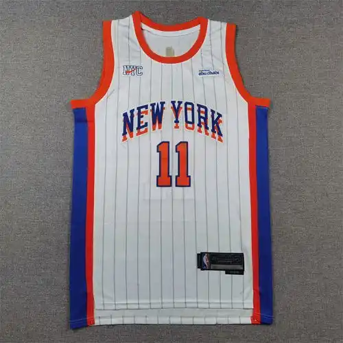 Temporada 242 Knicks número Jaren Brunson City Edition White Bar