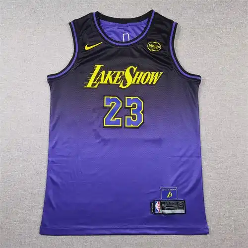 Temporada 242 Lakers 23 James City Edition degradado púrpura