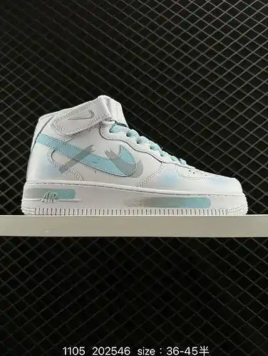 El tema oficial de animación personalizada popular del 2c30g, Nike Air Force 1D low0g7 Sky blue, pin