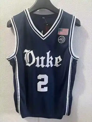 Camiseta bordada azul oscuro número 2 de la Universidad de Duke