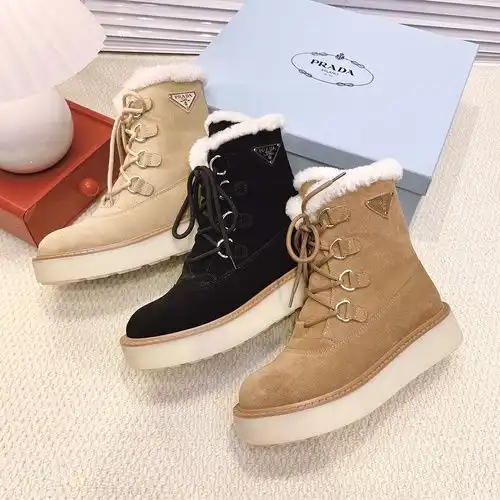Zapatos con revestimiento de lana real para mujeres Prada talla 1yu1yu23c8poo talla 354241yu 42 pers