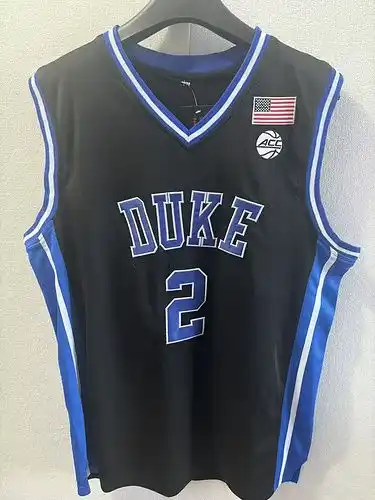 Duke University NO2 Flagg Black embroidery Jersey