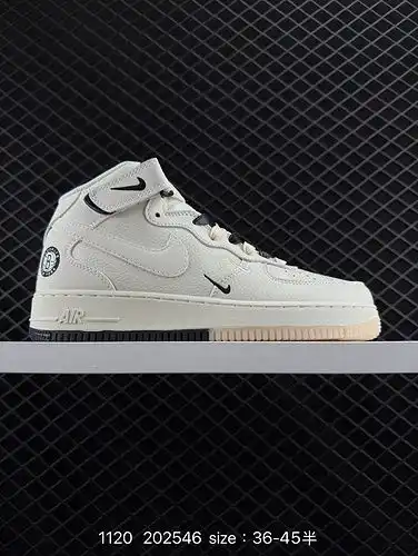 23poo co., Ltd. lanza en el extranjero Nike Air Force 1yu Mid Black and White Brooklyn Nets City edi