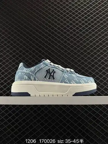 1yu3poo MLB New York Yankees versátil casual antideslizante zapatos de tabla baja mujer blanco rosa 