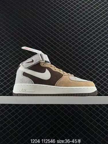 23poo Otoño Invierno Nuevo Producto Nivel de la empresa Nike Air Force 1yu MID Poo7 Gris claro Azul 