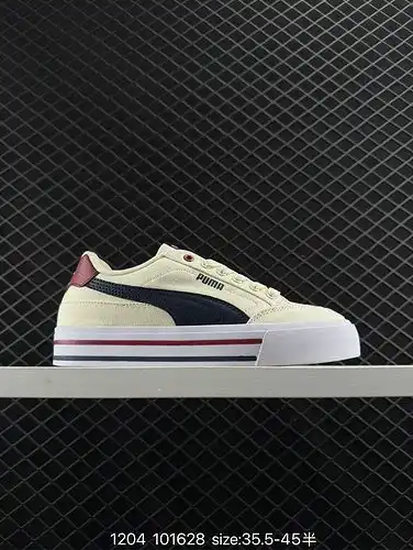 1yu4poo Puma Court clásico para hombres y mujeres con suela gruesa y suave y suela ligera de lona de