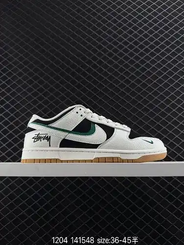 24poo firma Stussy x nike dunk SB Low Stussy x Nike SB parte inferior Stussy conjunto beige Green Sh