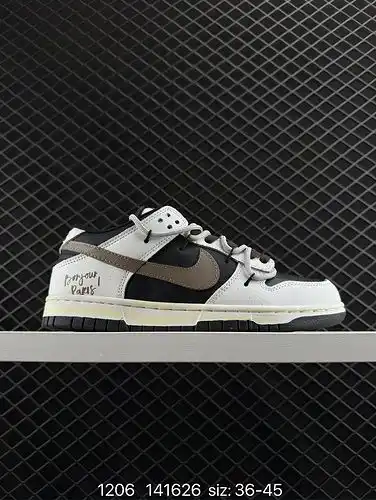 1yu3poo NK SB Dunk Low Green beige Tie TIE deconstruction Wind series Low Top Leisure Sports skatebo