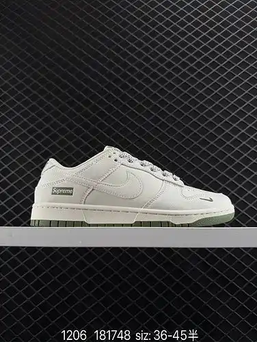 Supremo x Nike Dunk SB Low Sup x Nike SB low top co marca beige verde cuerpo de zapato con beige com