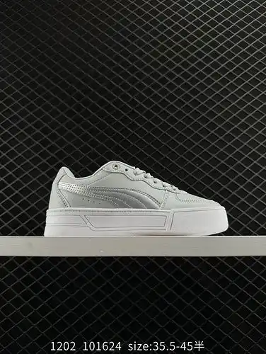 Logotipo puro de 1yu2poo puma, estilo Campus japonés - Coreano de media yarda Puma Smash vulc Leathe