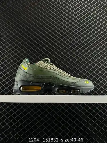 1yu6poo corteiz x NK Air Max 95 colabora en zapatillas de colchón de aire retro y cómodo polvo negro