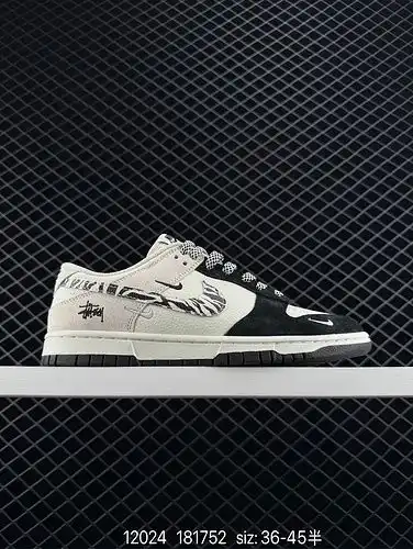 26poo NK SB Dunk low bape Joint Ink splashing Pig Eight White Hook aniversario de la fábrica de caja