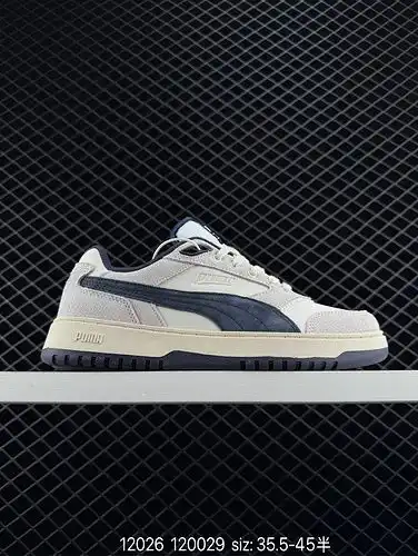 1yu45 Puma zapatos de cuero bicolor neutros antideslizantes de parte baja zapatos blancos neutros az