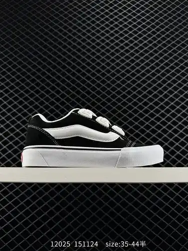 1yu2poo VANS oficial KNU skool clásico terciopelo blanco y negro zapatos de pan cómodos blancos zapa