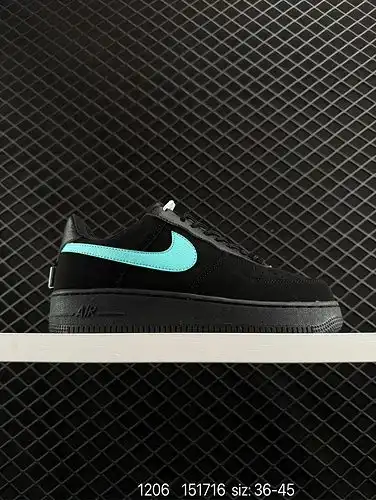 8poo NK Air force1yu low quot1yu837 Tiffany Joint Air Force One Fashion retro Low Top shoes Black Gr