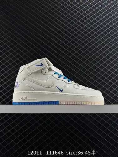 23poo Air Force 1yu x27poo7 etiqueta de cuerda media gancho blanco y azul original último cartón ori