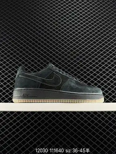 2poopoooo otoño e invierno nuevo producto corporativo Nike Air Force 1yu low poo7 muntjac negro bril