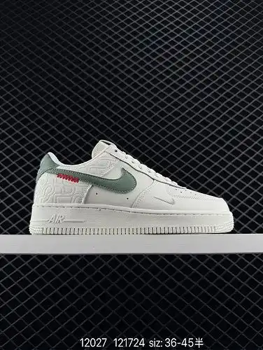 1yu2poo genuine Nike Air Force 1yupoo 7 Low Top Snake year edición limitada zapatos blancos y verdes