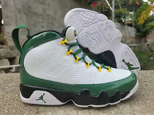 AIR JORDAN9 9ª generación blanco verde 4po47