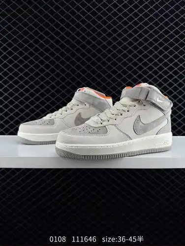 23poo nivel corporativo Nike Air Force 1yu x27po7 lana gris y naranja Fuerza Aérea 1 zapatos de tabl