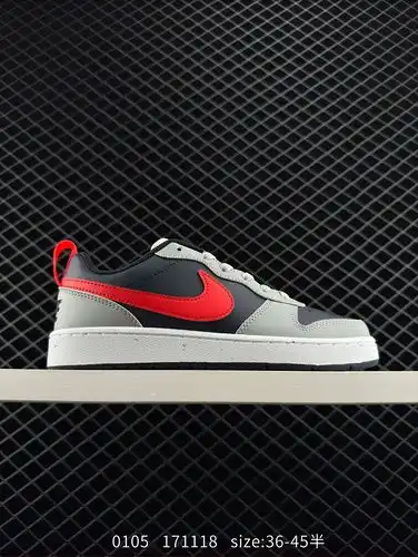 9poo genuino Nike Nike COURT BOROUGH baja parte superior versátil transpirable zapatos deportivos ca