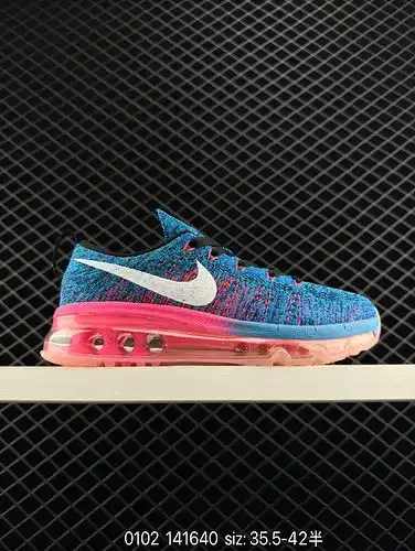2poopoo Nike Air Max Flyknit duradero ligero tela amortiguadora antideslizante transpirable ligero b