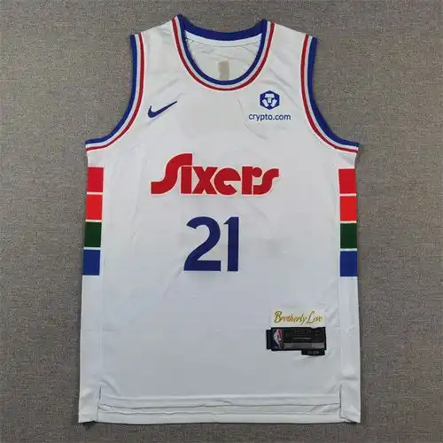 2425 temporada 76ers No 21yu Embiid City Edition blanco