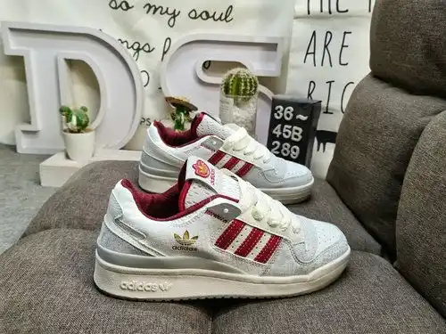 289Dadidas Originals Forum Low JP9969 Año de la Serpiente edición limitada blanco y rojo zapatos de 