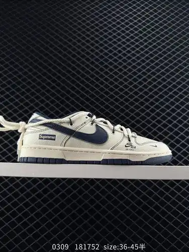 260 Nike SB Dunk Low quotSupreme Colaboración Mi Azul Pequeña Etiqueta Drawstringquot Aniversario Al