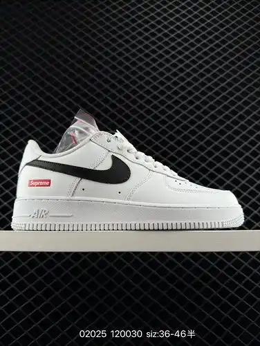 Nike Supreme x Nike Air Force 1 Low AF1 low top AF1 co marca zapatos de tabla de etiqueta roja Supre