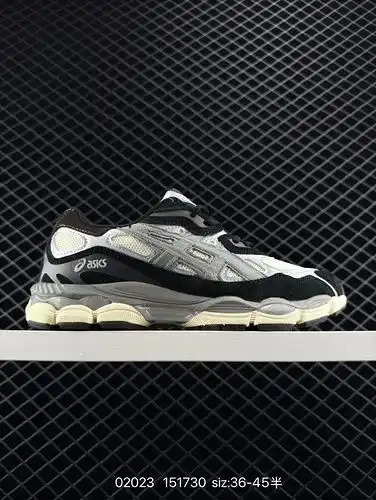 Asicsasics gelnyc parte superior de malla transpirable, material de cuero sintético hecho con un nue