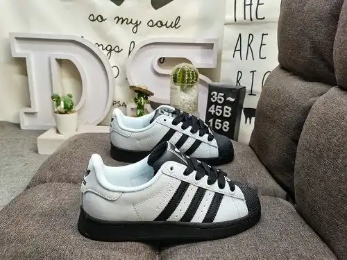 158D Adidas Three Leaf Clover Originals Superstar JI0124 Shell Head Clásico versátil de ocio zapatos