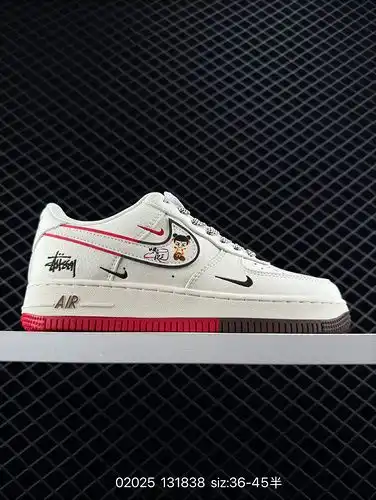 190 Nike Air Force 1 versátiles zapatos deportivos casuales El rendimiento de amortiguación suave y 