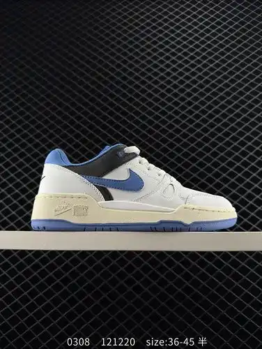 Etiqueta verdadera Nike FULL FORCE LO Slam Dunk Series Zapatillas de patinaje deportivas de corte ba