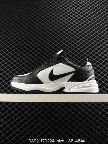Auténtico Nike Air Monarch IV Hombres y Mujeres Zapatos de Entrenamiento Suela gruesa Papá Zapatos D