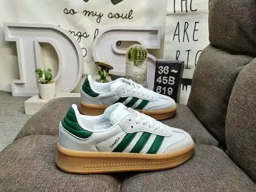 619dadidas sambae W genuine half Yard System utiliza piel volcada combinada con fibra ecológica, mat