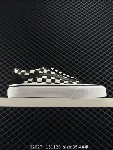 Vans viejo Skool negro y blanco patrón de tablero de ajedrez Vans oficial nueva lengua actualizada d