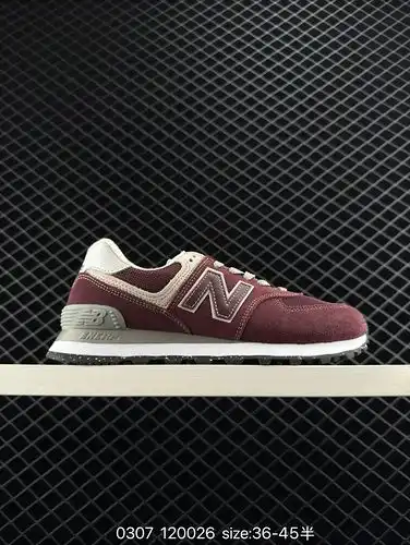 New Balance NB 574 Retro Carta Encaje Malla Anti Pele Zapatos de carrera casuales de la parte superi